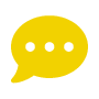 yellow quote bubble with 3 dots